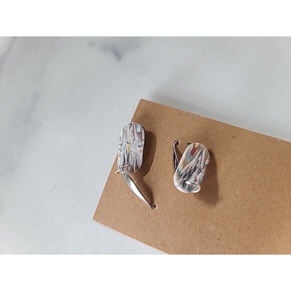 Polymer Clay Floral Dangling Pierced Earrings New - Picture 7 of 10